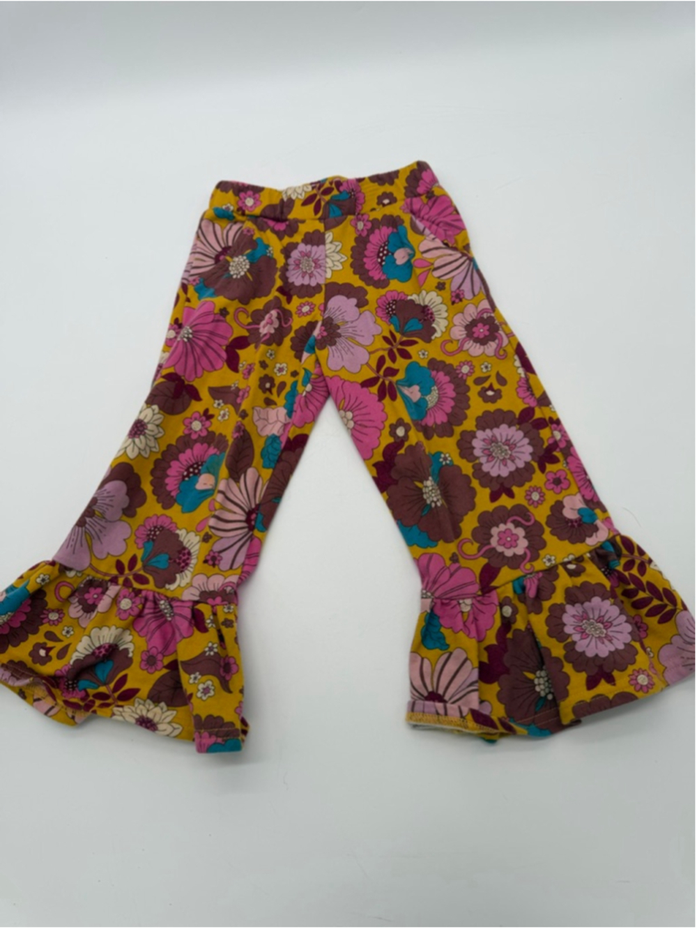FINDING FOXTALE Retro Pants 3T Yellow Pink Floral